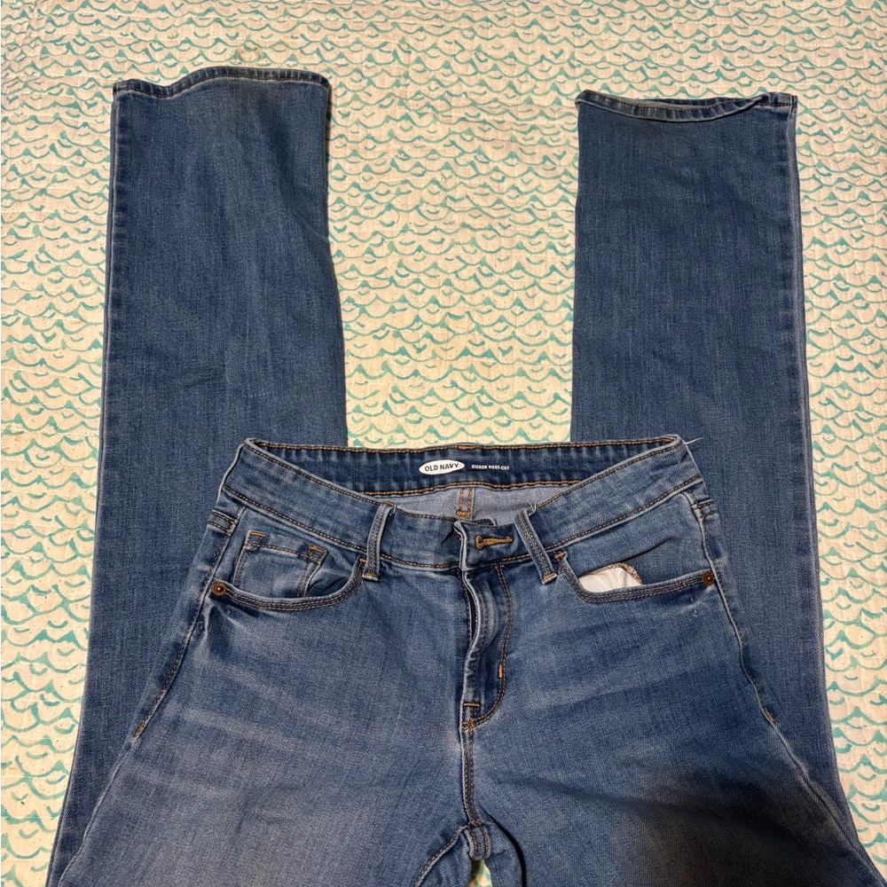 Old Navy Blue Straight Leg Jeans Classic Style